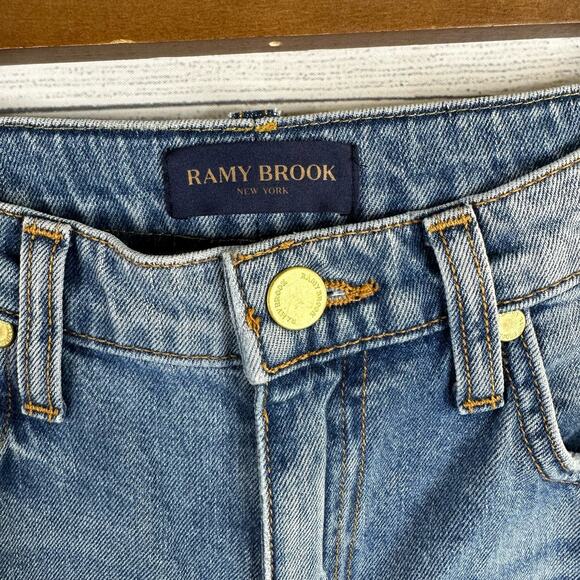 Ramy Brook Womens size 26 Rosie Distressed Boyfriend Embroidered Jeans - Picture 4 of 11